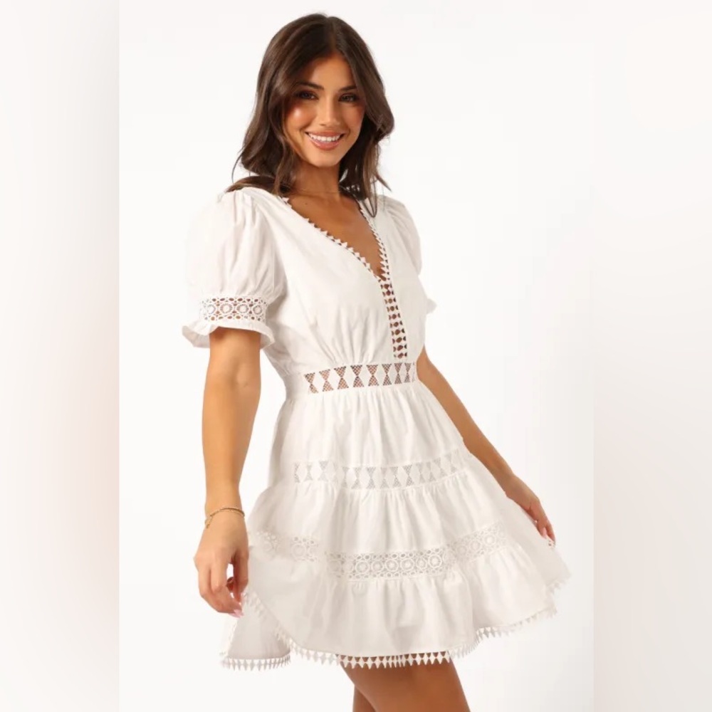 NWT Mable White Lace Detailed Dress